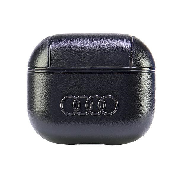 Audi Leather Big Logo Ümbris jaoks AirPods 3 - must