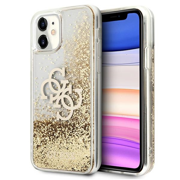 Guess 4G Big Liquid Glitter ümbris jaoks iPhone 11 6.1" / Xr - kuldne