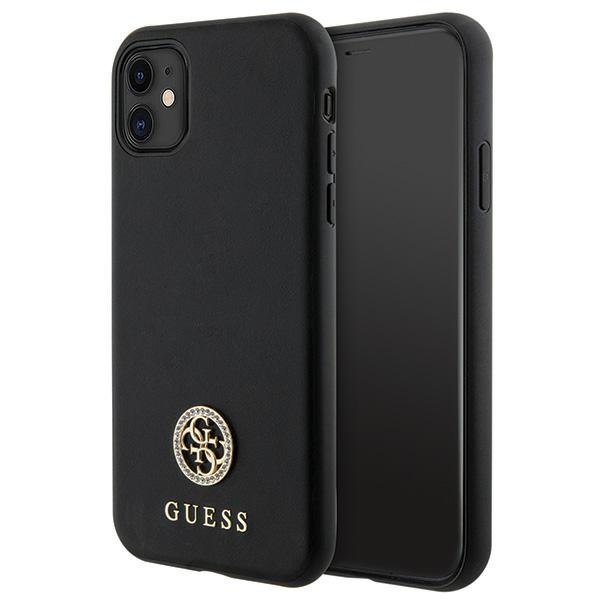 Guess Strass Metal Logo iPhone 11 / Xr 6.1" Ümbris - must