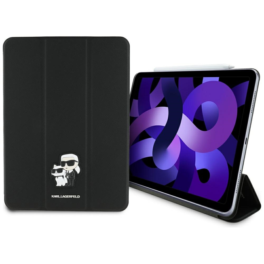 Karl Lagerfeld Saffiano Magnetic Karl & Choupette iPad Air 11" 2024 Book Cover Ümbris - must