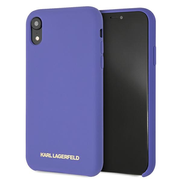 Karl Lagerfeld Silicone iPhone Xr Ümbris - lilla