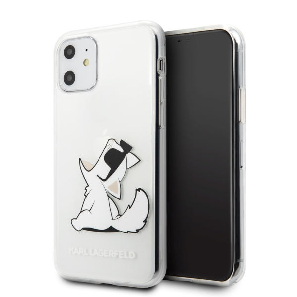 Karl Lagerfeld Choupette Fun iPhone 11 / Xr Ümbris - läbipaistev
