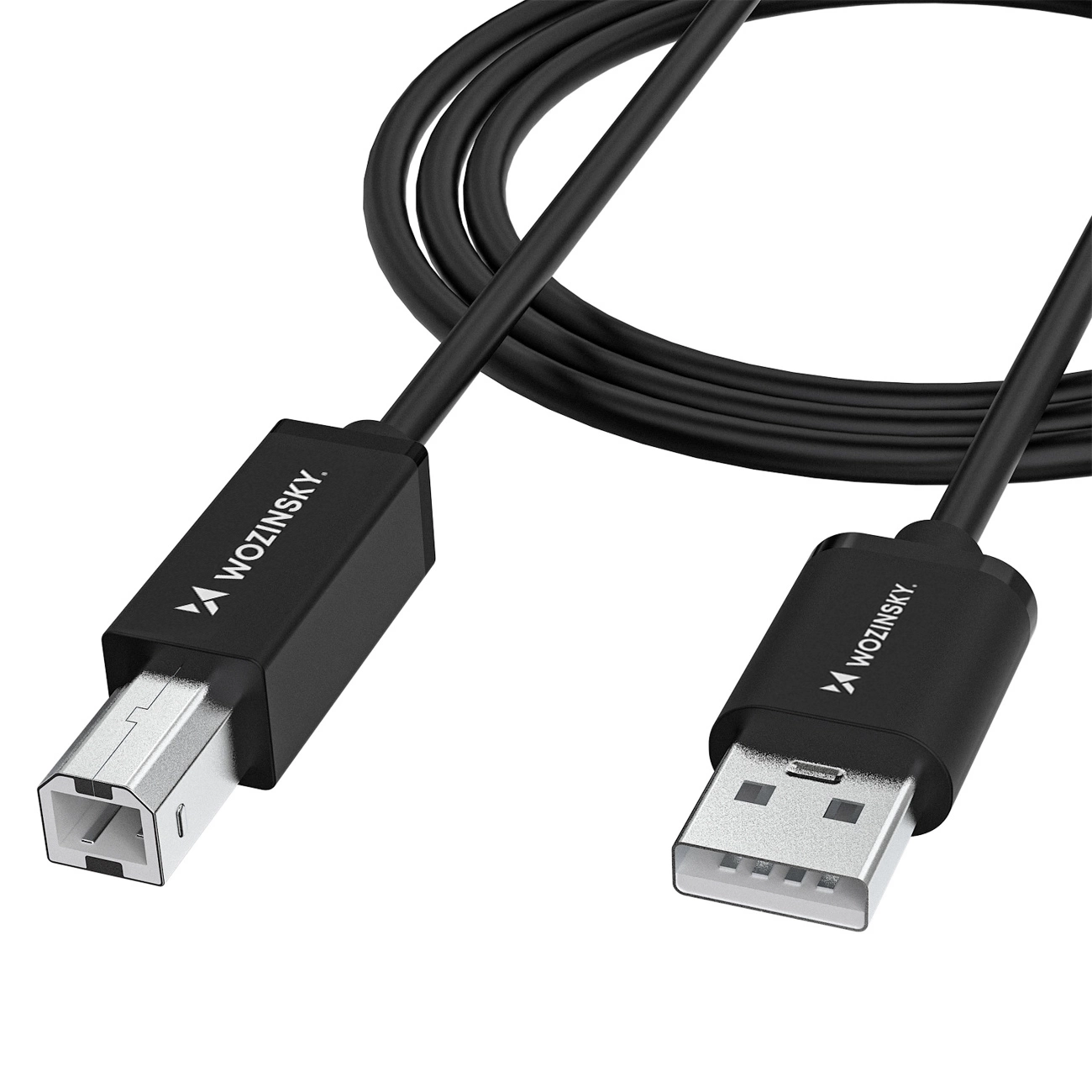 Wozinsky WKDDY3S USB-B - USB-A 480Mb/s Kaabel 2m - must