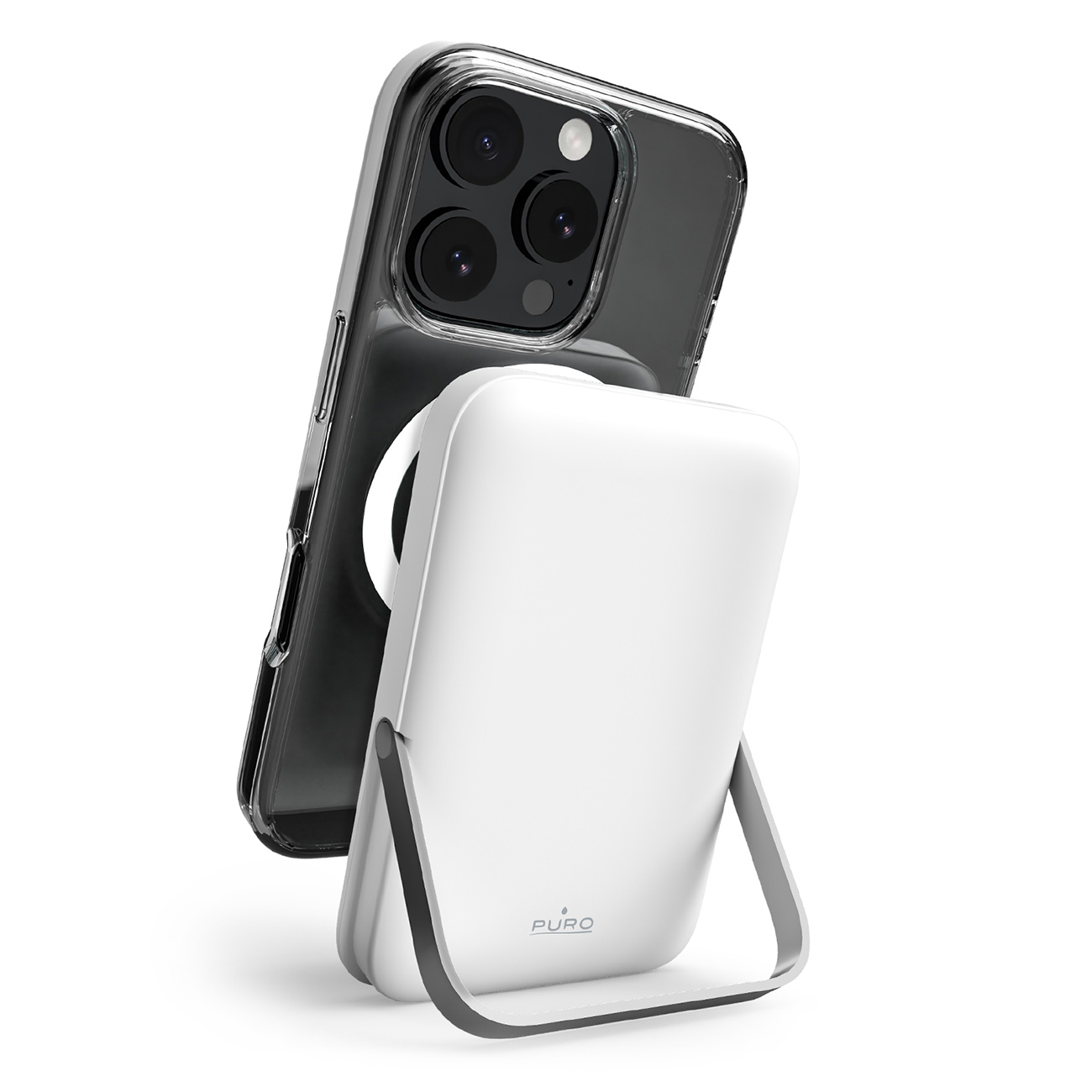 Puro 10000mAh MagSafe juhtmevaba energiapank alumiiniumist alusega - valge