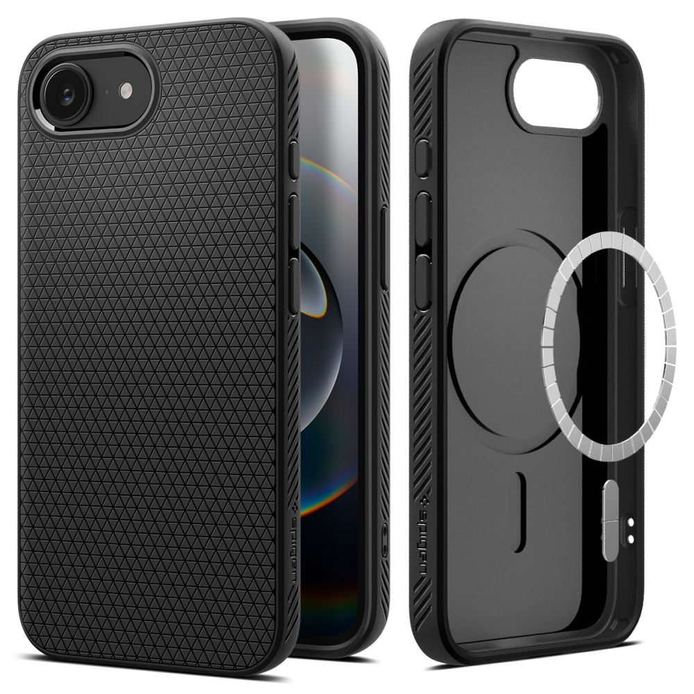 Spigen Liquid Air Mag MagSafe iPhone 16e Ümbris - Matte Must