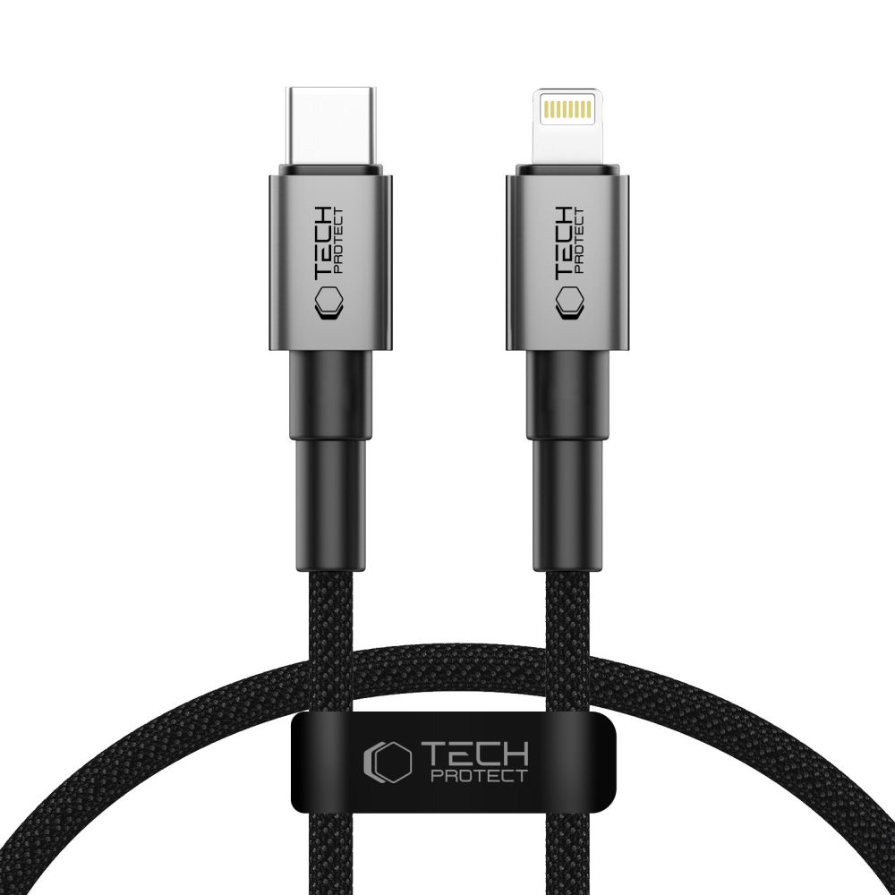 Tech-Protect Ultraboost DNA USB-C / Lightning PD27W/3A kaabel 25 cm - hall