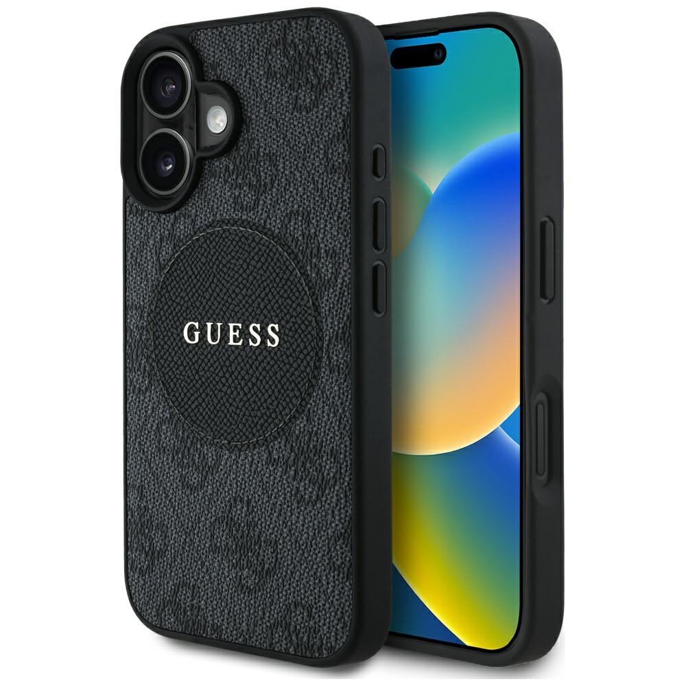 Guess 4G Circle Classic Logo MagSafe ümbris jaoks iPhone 16 - must