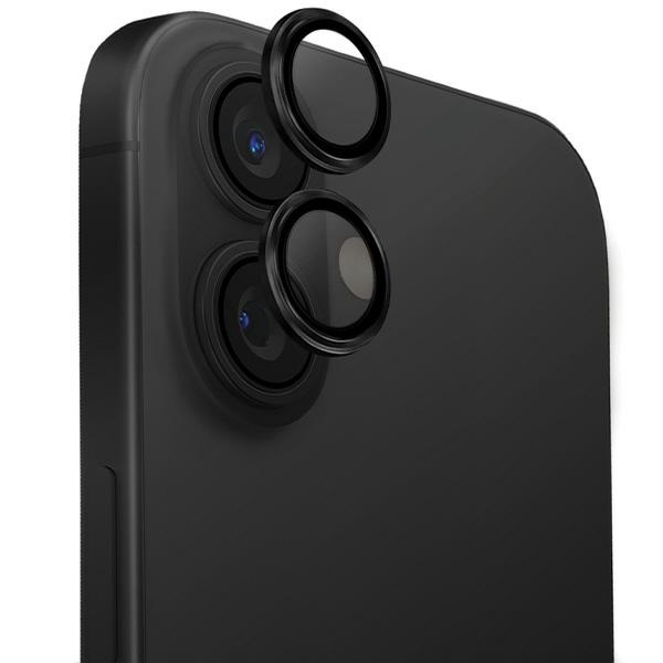 Uniq Optix Aluminum защита объектива камеры iPhone 16 / 16 Plus с аппликатором - черный