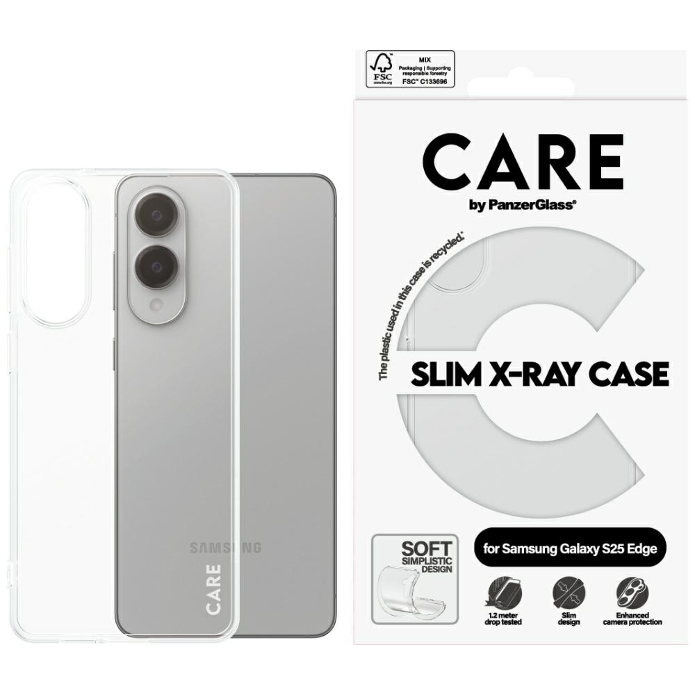 CARE by PanzerGlass Fashion X-Ray Ümbris jaoks Samsung Galaxy S25 Edge - Läbipaistev
