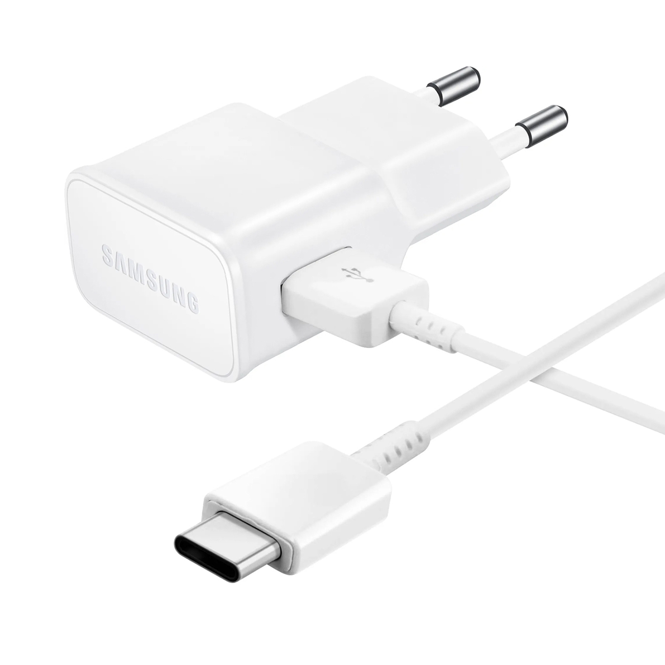 Samsung EP-TA200EWE USB-A 15W wall laadija koos EP-DR140AWE USB-A - USB-C kaabel (OOB Bulk - replacement packaging) - valge