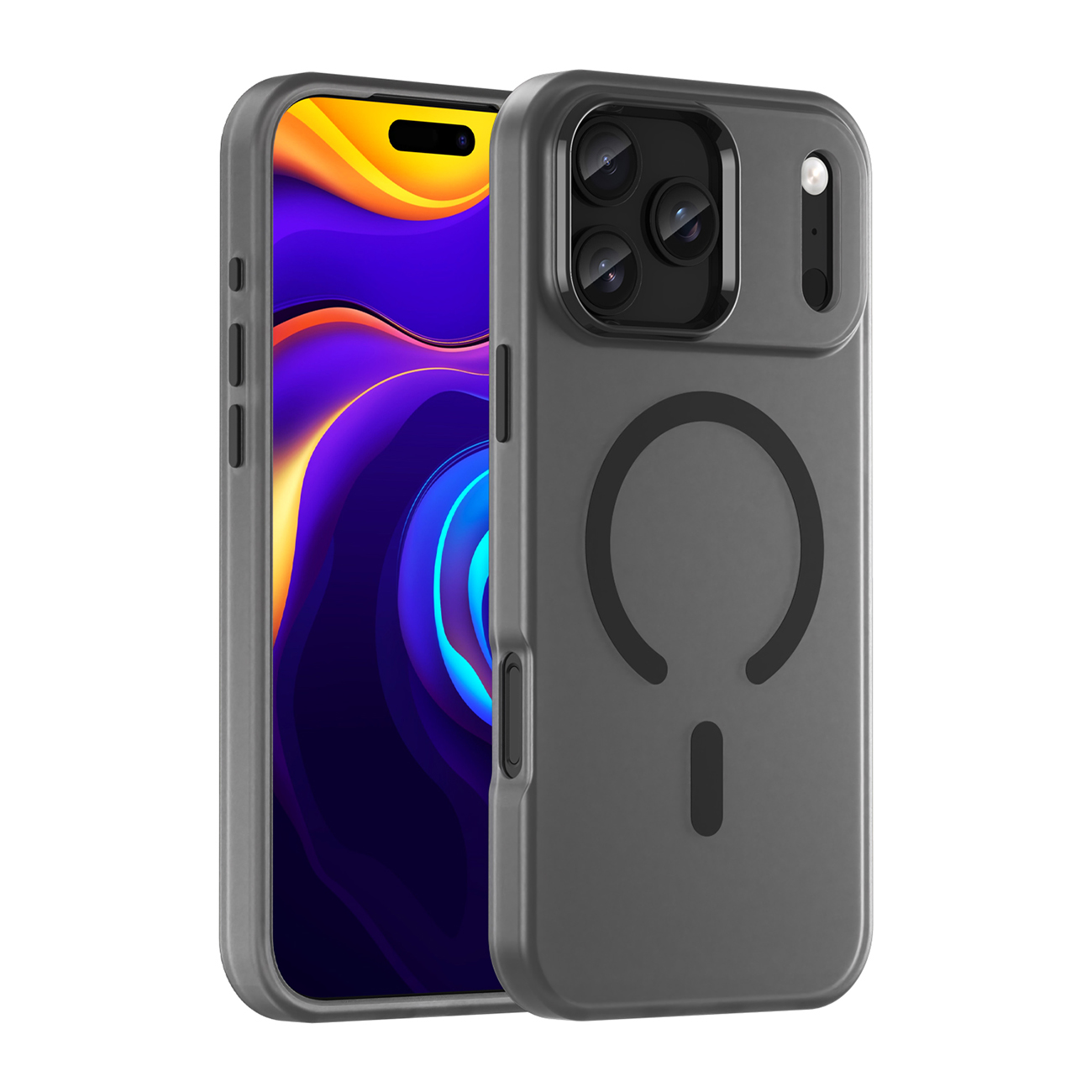 Magnetic Abrasive iPhone 17 Pro Ümbris Compatible with MagSafe - Matt Must