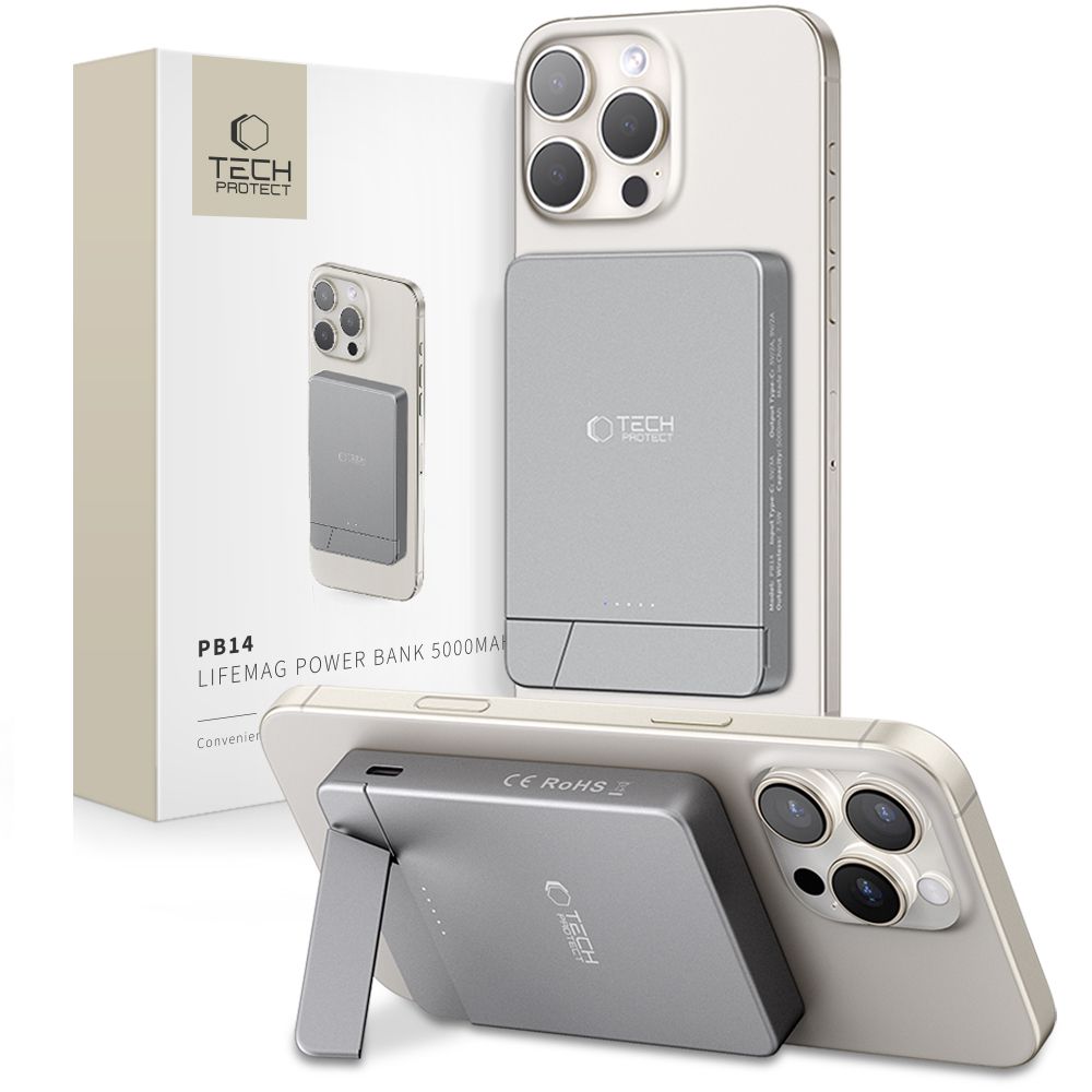 Powerbank Tech-Protect PB14 LifeMag MagSafe 5000 mAh - hall