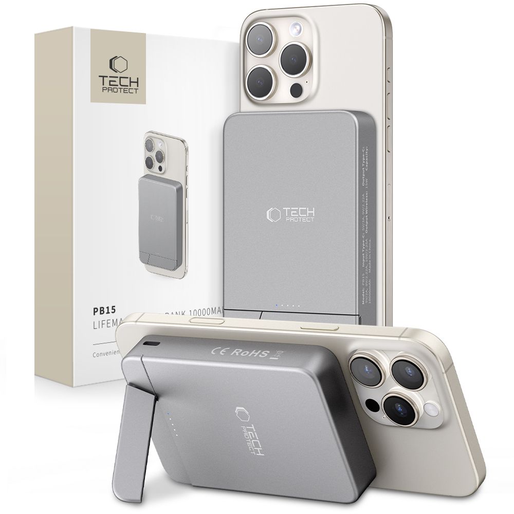 Powerbank Tech-Protect PB14 LifeMag MagSafe 10000 mAh - hall