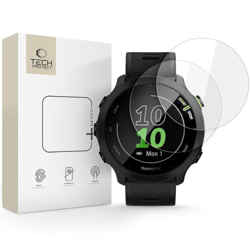 Tech-Protect Glass Fit+ 2-pack karastatud klaas jaoks Garmin Forerunner 55 - clear