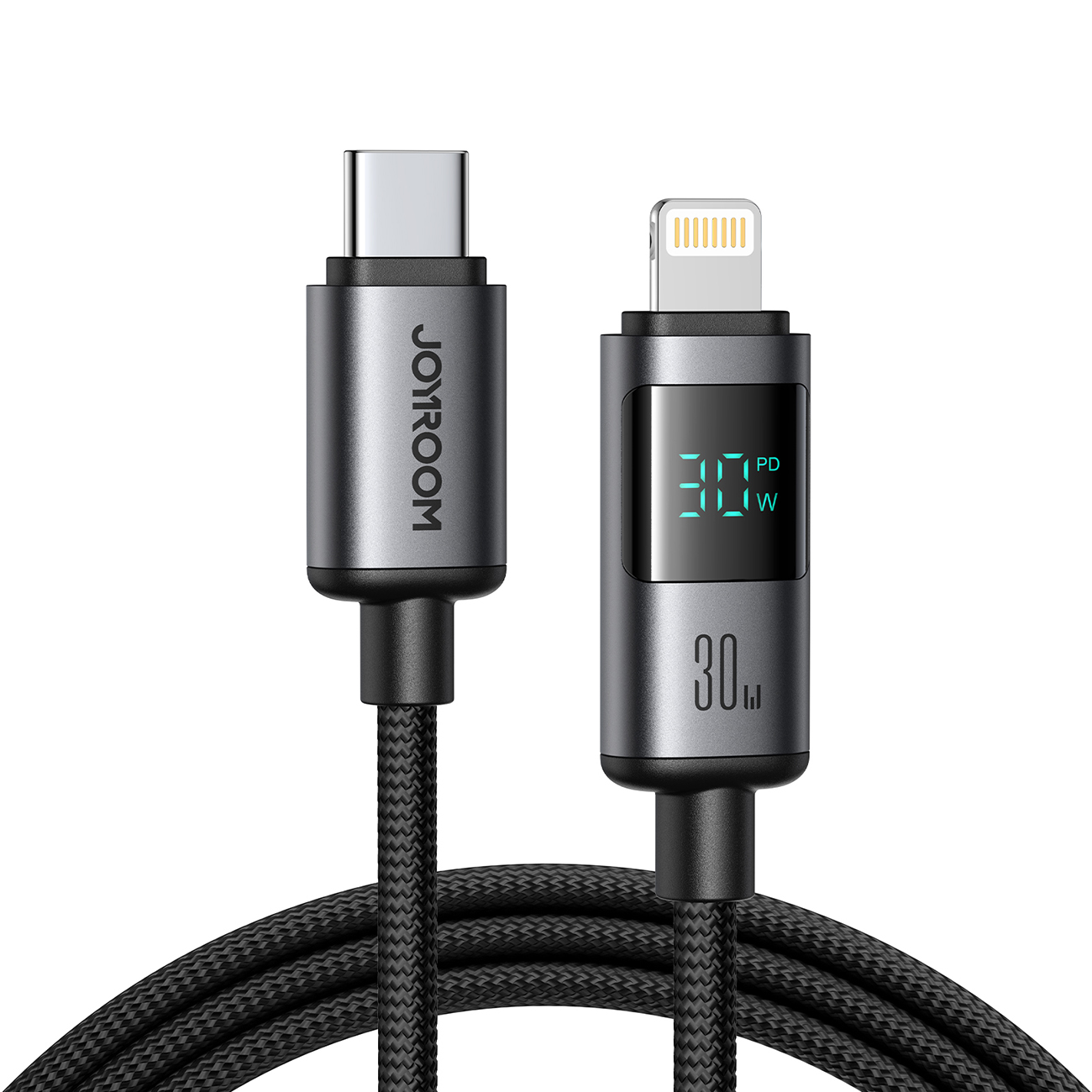 Joyroom S-A16 Pro Prism Series 30W USB-C - Lightning Kaabel with Display 1.2m - must