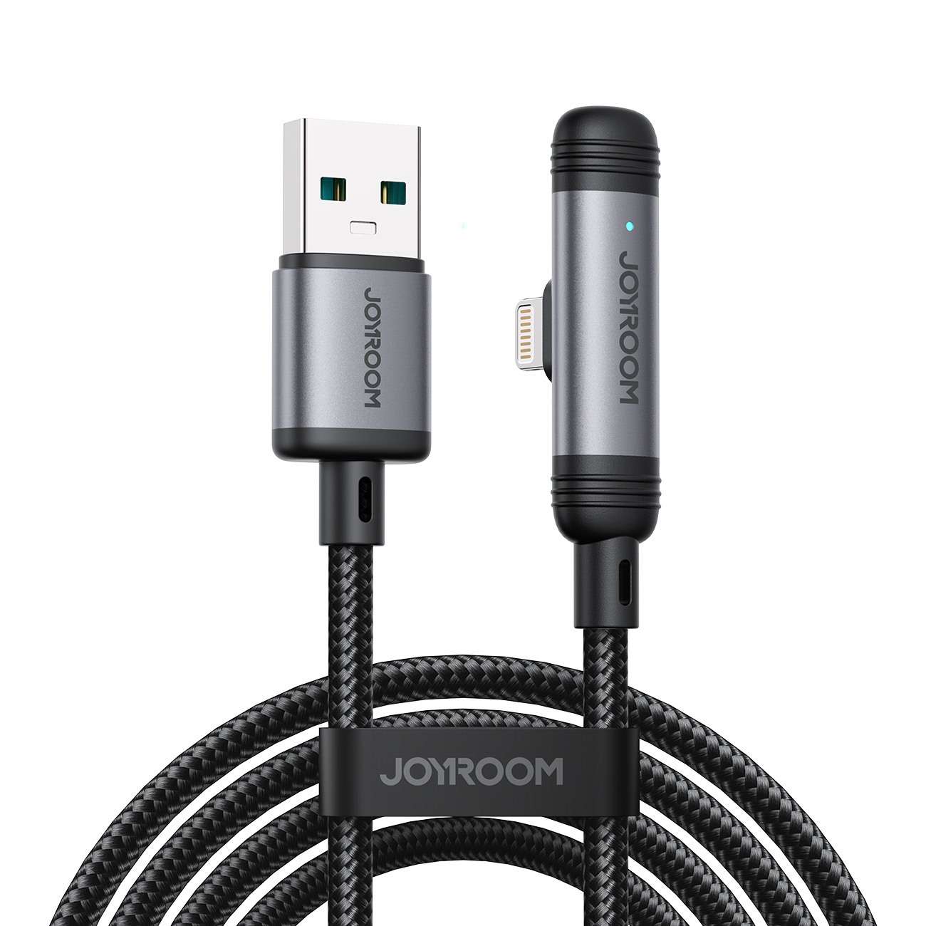 Joyroom S-A56 EnjoyX Series 90° USB-A - Lightning 3A kaabel 1.2m - must