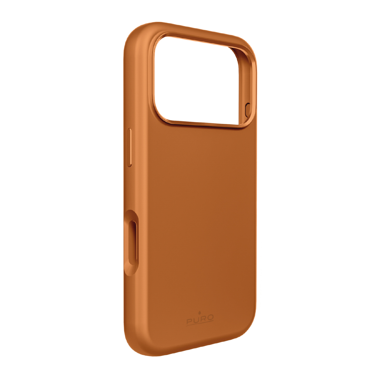 Чехол Puro Icon Mag Pro Liquid Silicone для iPhone 17 Pro Max, совместимый с MagSafe, с защитой камеры и алюминиевыми кнопками - оранжевый