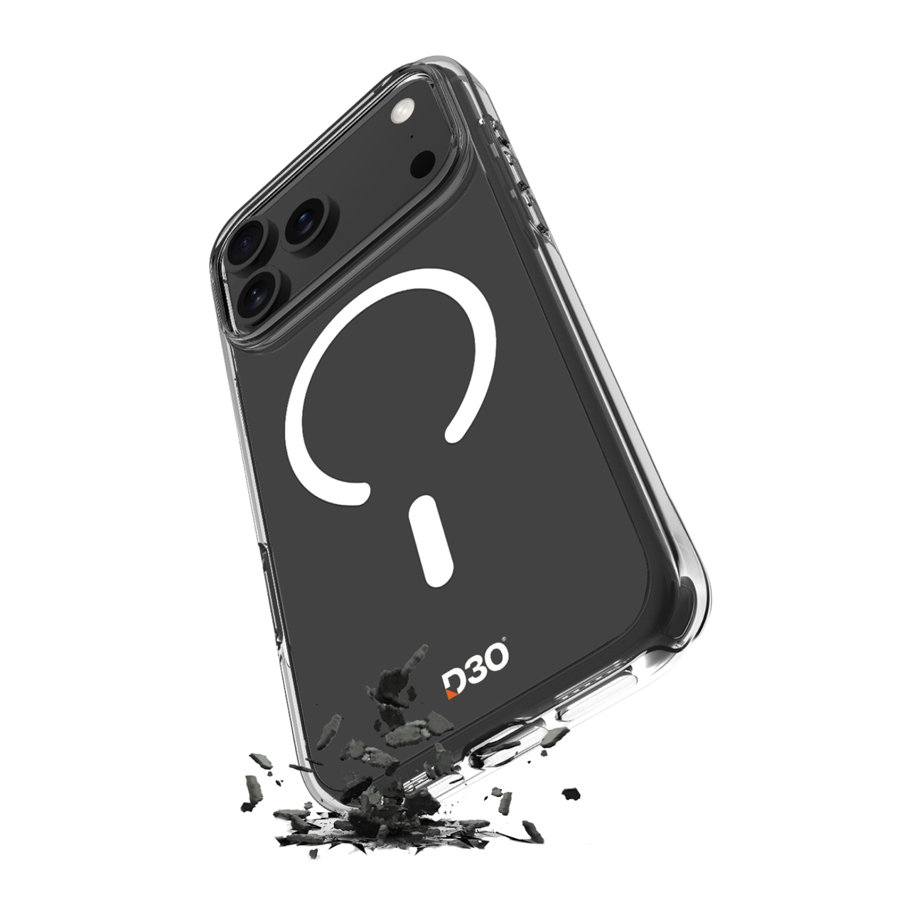 Puro Impact Clear D3O TPU+PC Ümbris Compatible with MagSafe jaoks iPhone 17 Pro Max - Läbipaistev