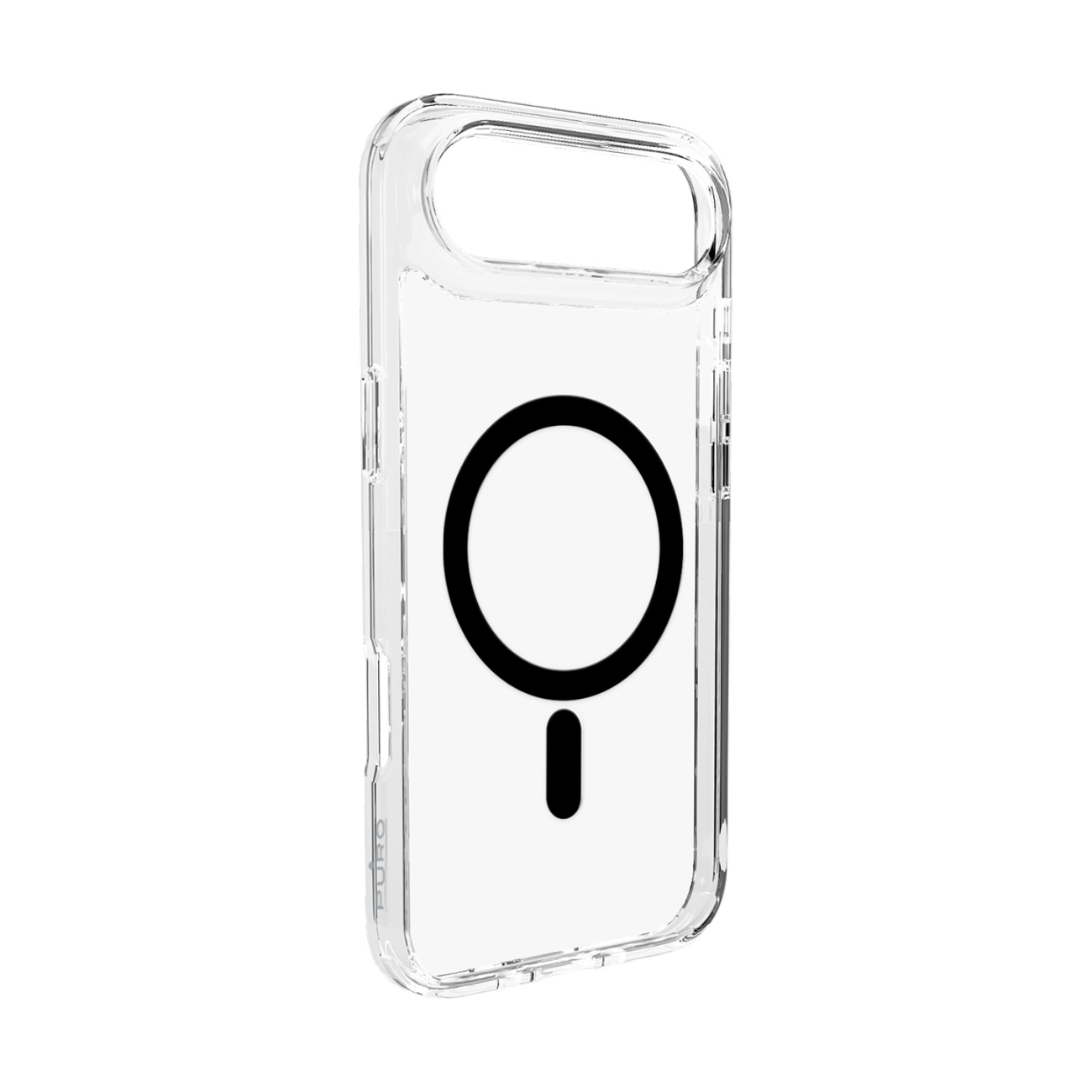 Puro Lite Mag TPU+PC Ümbris Compatible with MagSafe jaoks iPhone 17 Air - Läbipaistev with Must Ring
