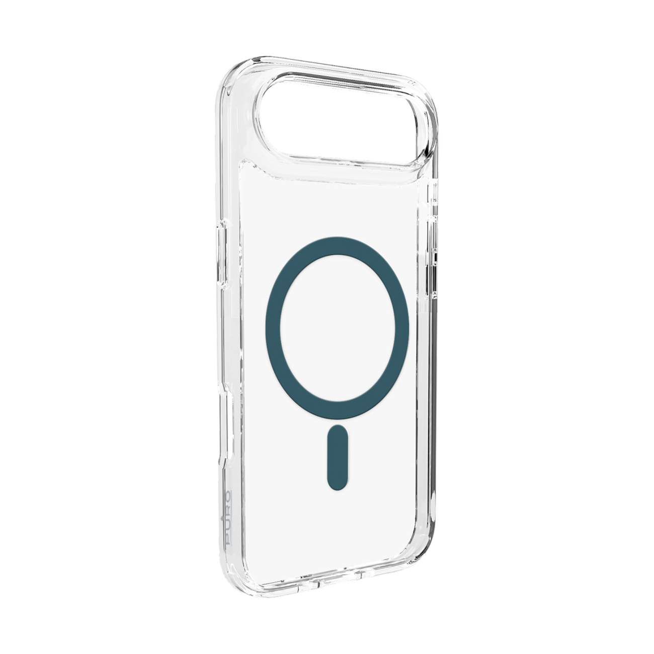 Puro Lite Mag TPU+PC Ümbris Compatible with MagSafe jaoks iPhone 17 Air - Läbipaistev with Turquoise Ring