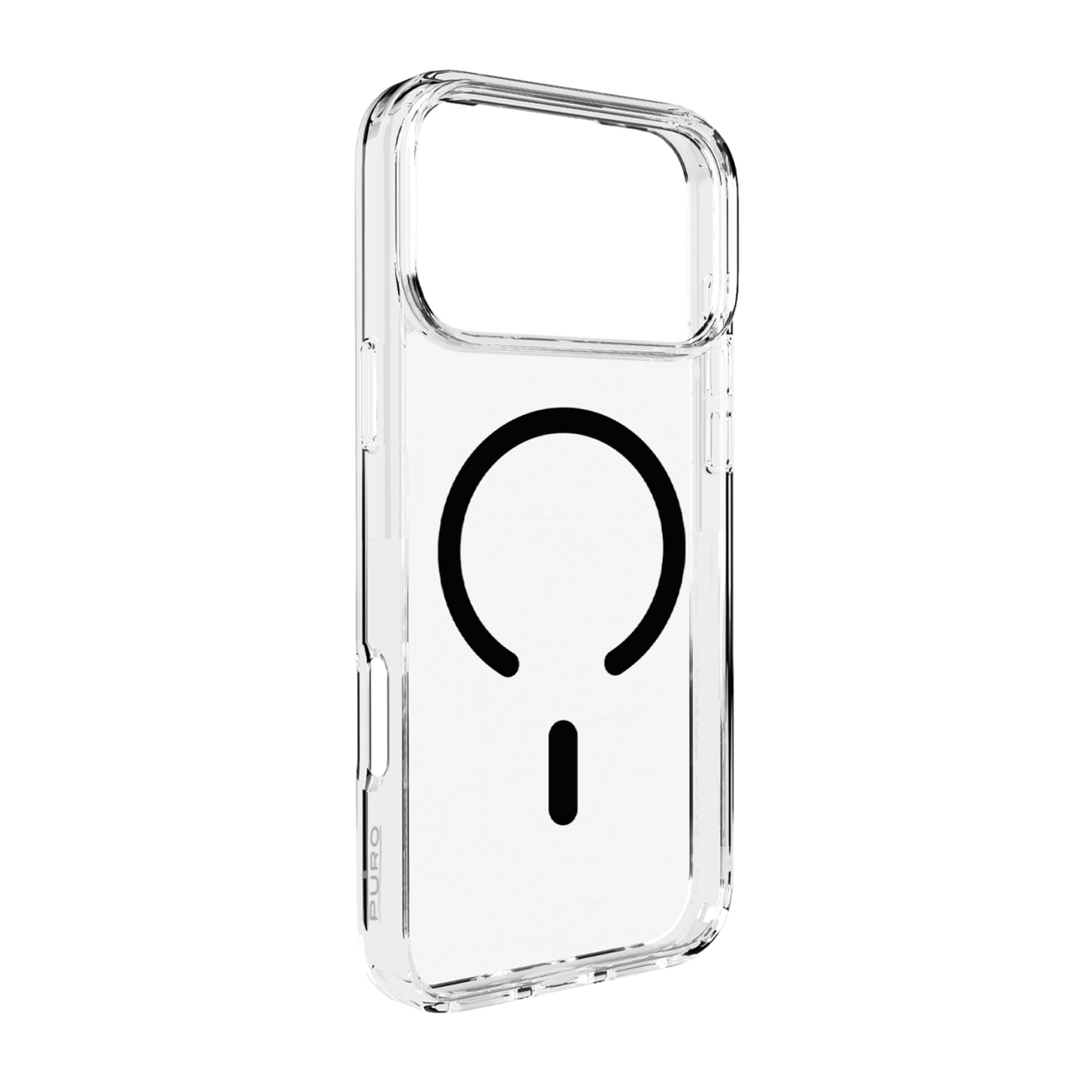 Puro Lite Mag TPU+PC Ümbris Compatible with MagSafe jaoks iPhone 17 Pro - Läbipaistev with Must Ring
