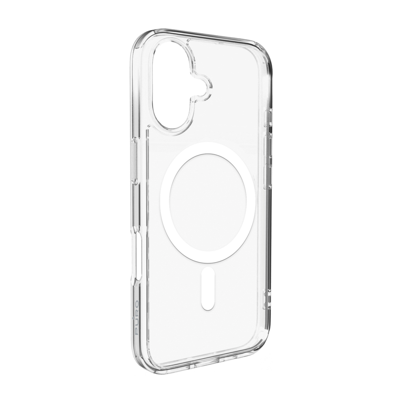 Puro Lite Mag TPU+PC Ümbris Compatible with MagSafe jaoks iPhone 17 - Läbipaistev with Valge Ring