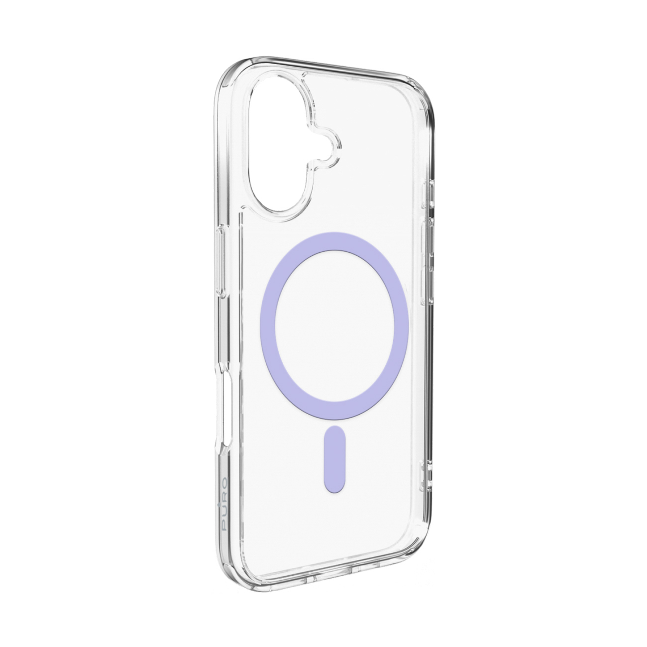 Puro Lite Mag TPU+PC Ümbris Compatible with MagSafe jaoks iPhone 17 - Läbipaistev with Roosa Ring