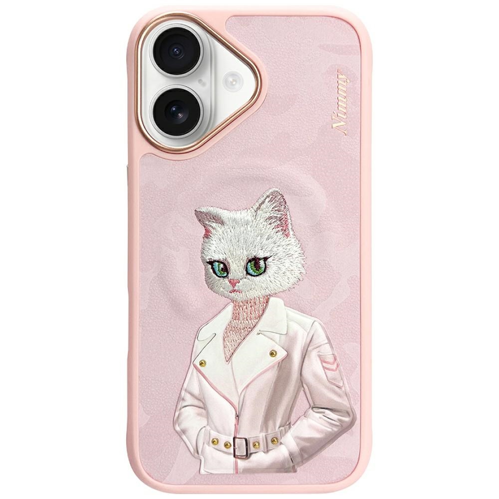 Nimmy Magnetic fashion cute pet MagSafe ümbris jaoks iPhone 16 - roosa
