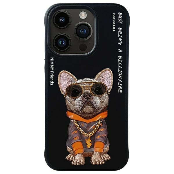 Nimmy Glasses Cool Dog Ümbris jaoks iPhone 15 Pro - Must