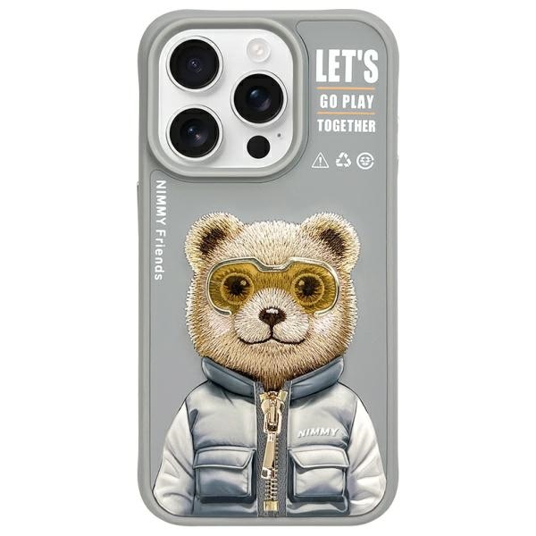 Nimmy Cool&Cute 2.0 Bear Ümbris jaoks iPhone 15 Pro Max - Hall