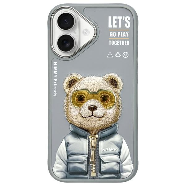 Nimmy Cool&Cute 2.0 Bear Ümbris jaoks iPhone 16 - Hall