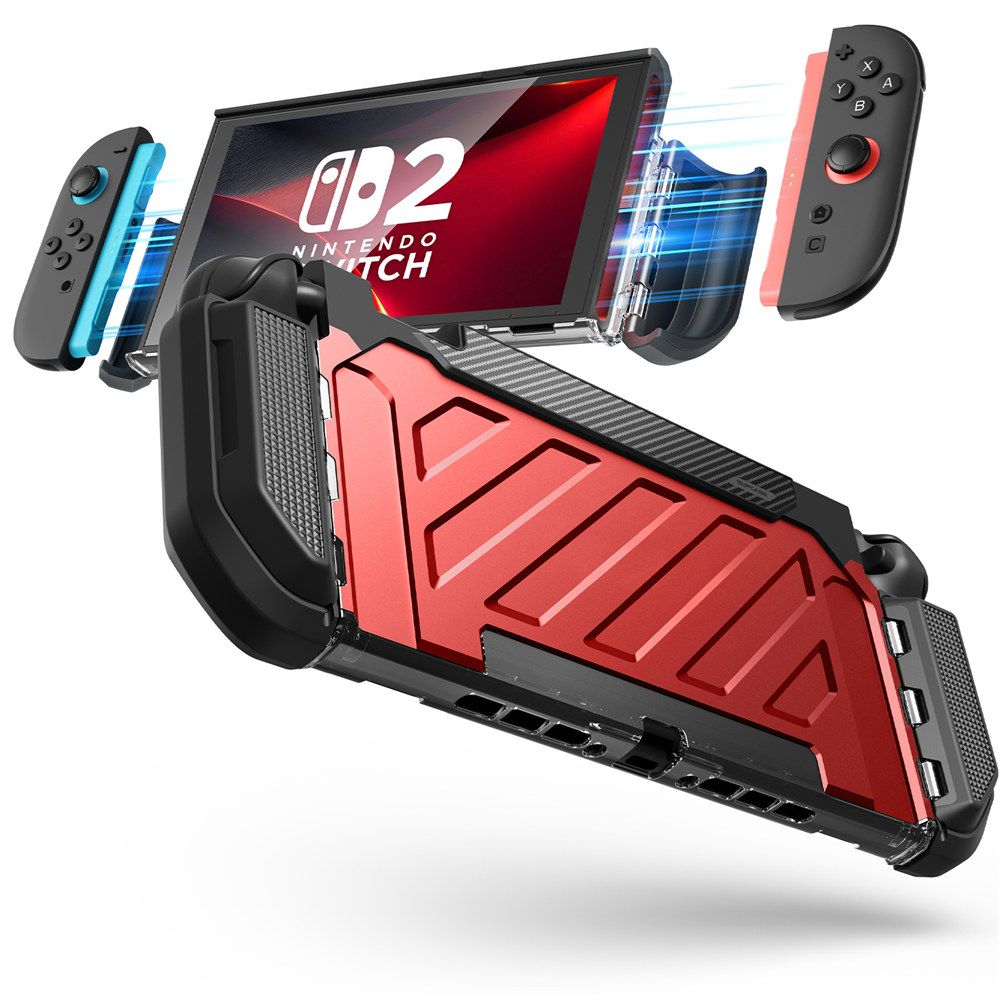 Supcase Unicorn Beetle Pro Ümbris jaoks Nintendo Switch 2 - Punane and Must