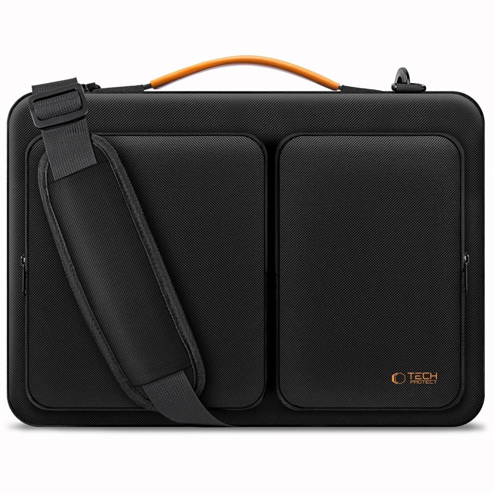 Tech-Protect Defender Bag jaoks 15-16 Laptop - must and oranž