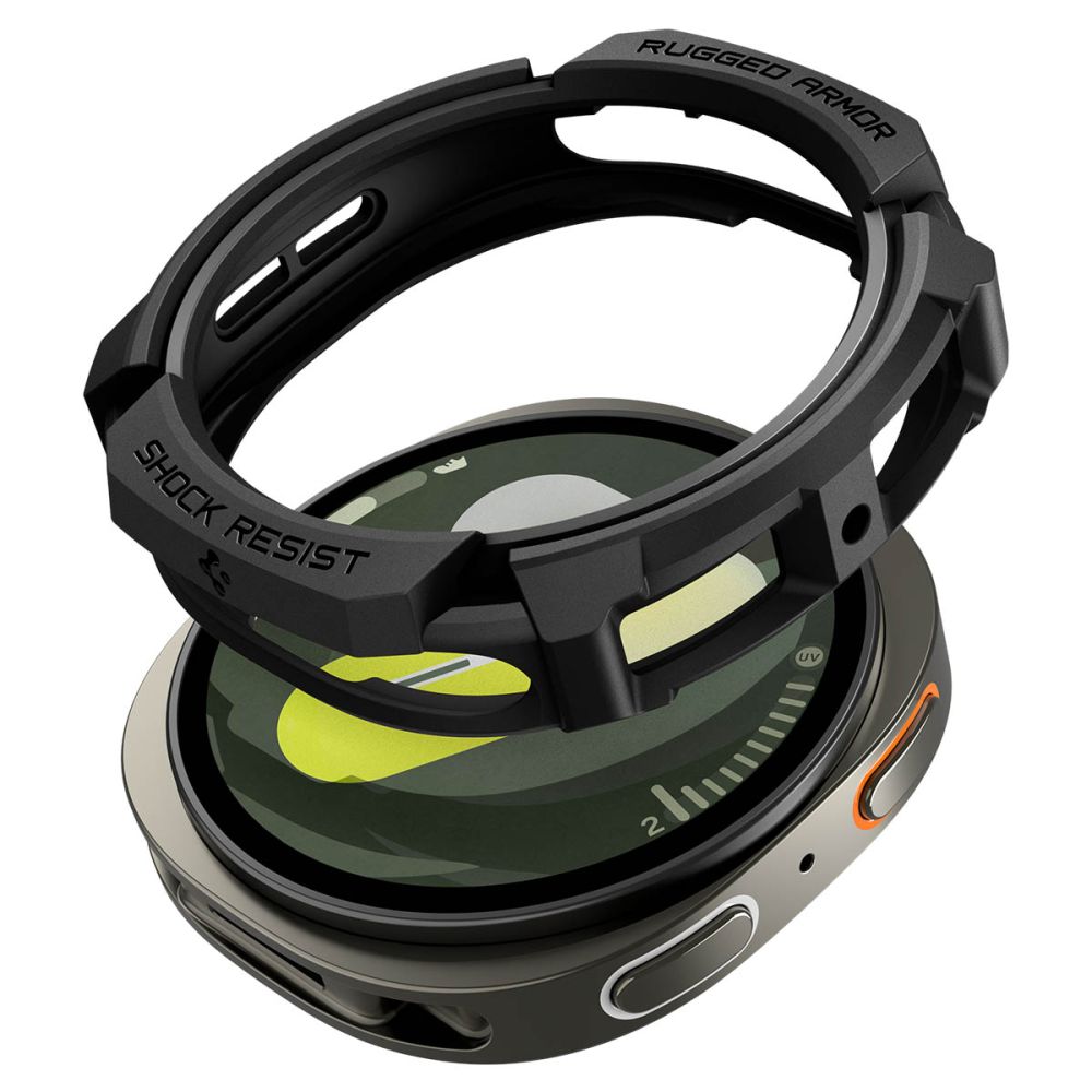 Spigen Rugged Armor Ümbris jaoks Samsung Galaxy Watch 8 44mm - Matt Must