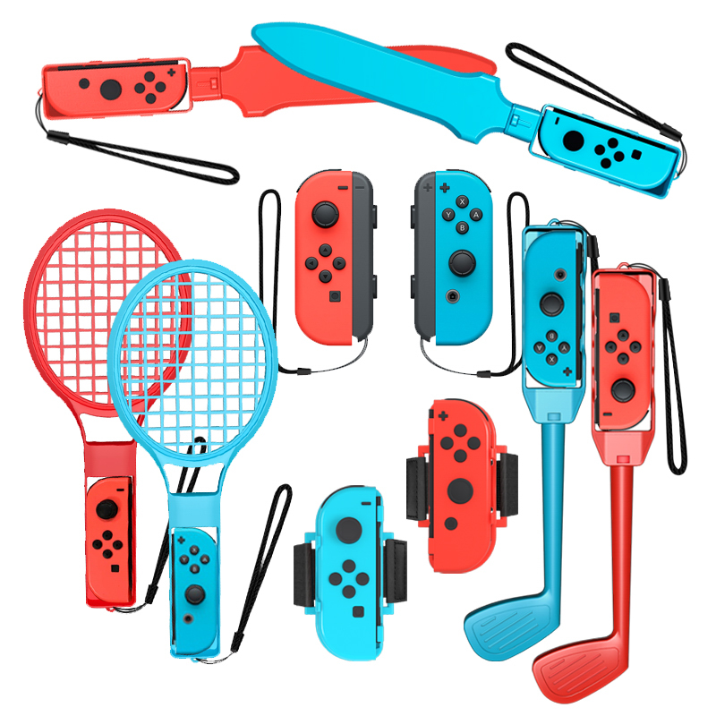 Nintendo Lüliti Spordi 10-in-1 Family Accessory Pakk - punane and sinine