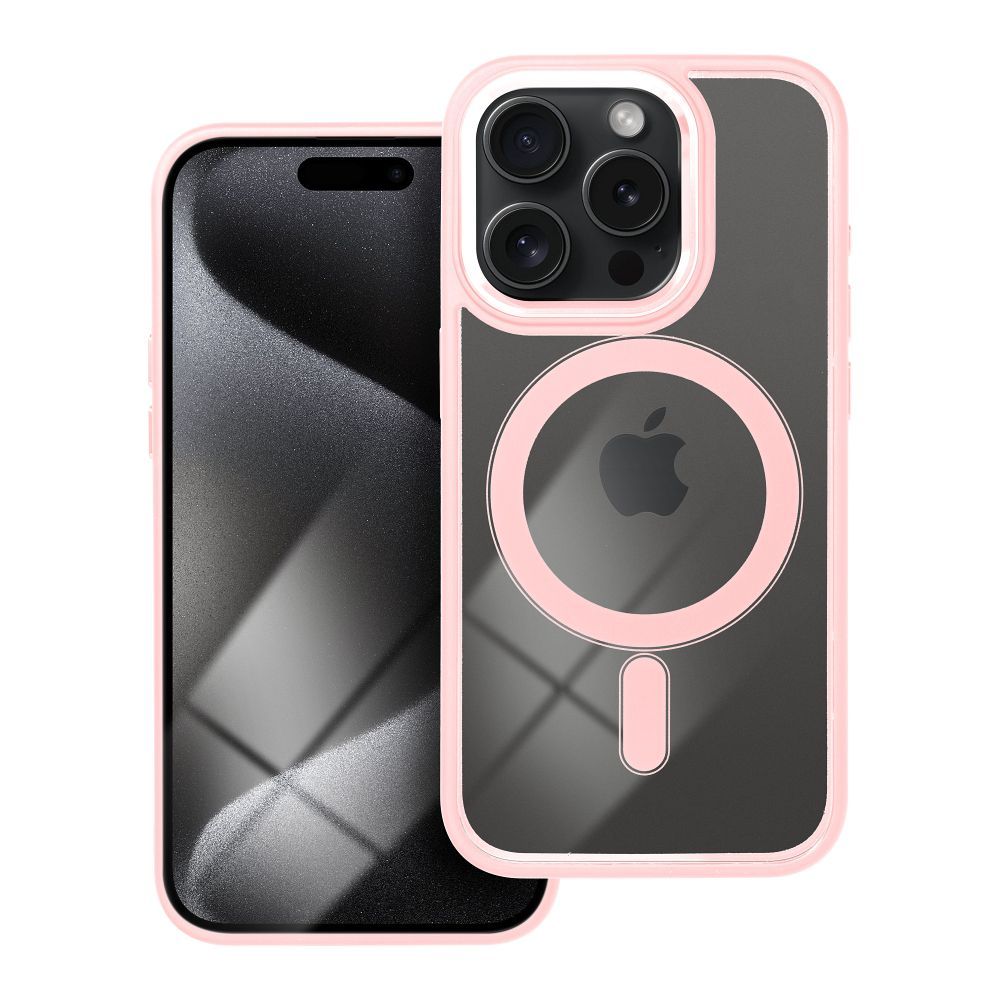 COLOR EDGE MAG COVER Ümbris compatible with MagSafe jaoks IPHONE 15 Pro roosa