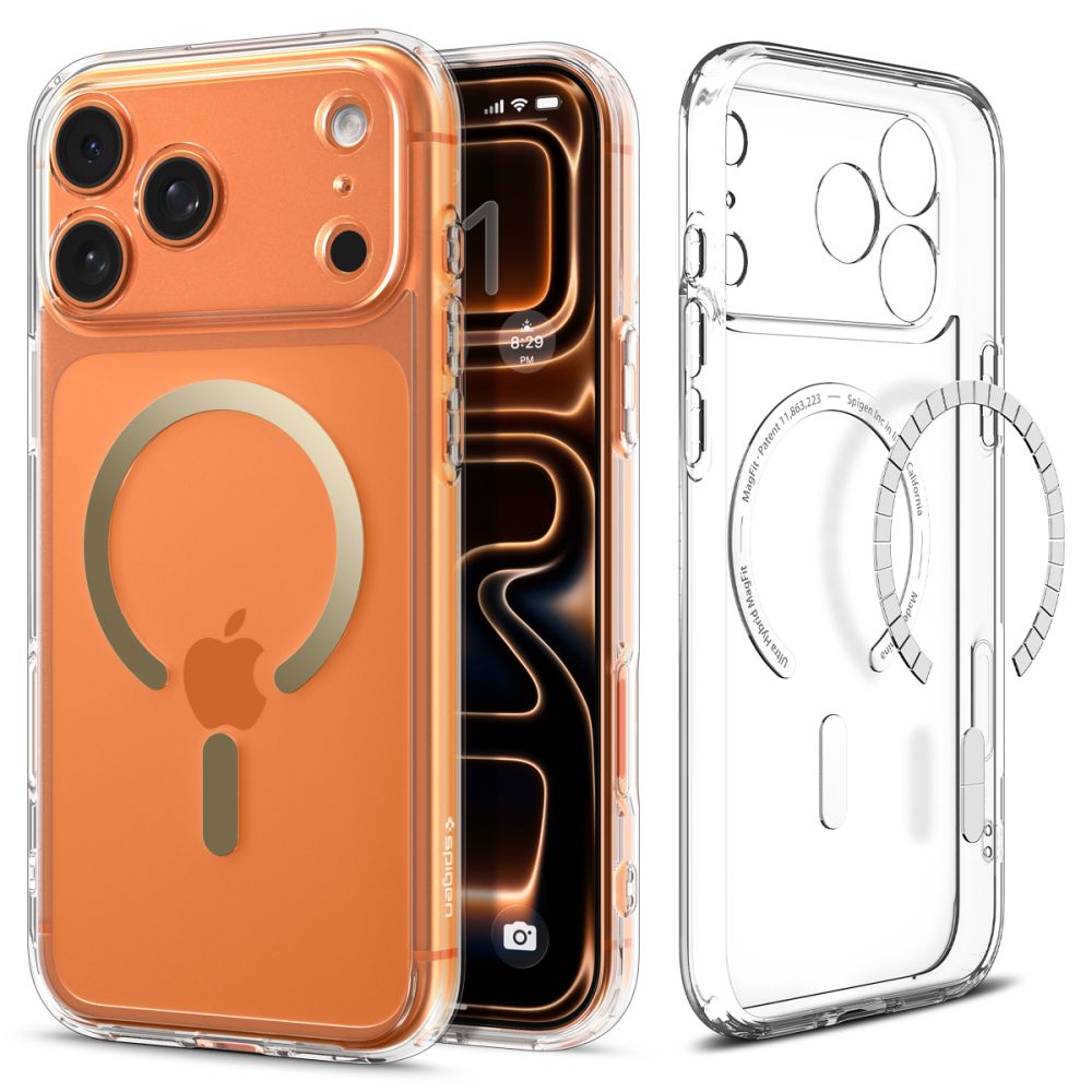 SPIGEN ümbris ULTRA HYBRID MAG compatible with MagSafe jaoks IPHONE 17 Pro clear kuldne