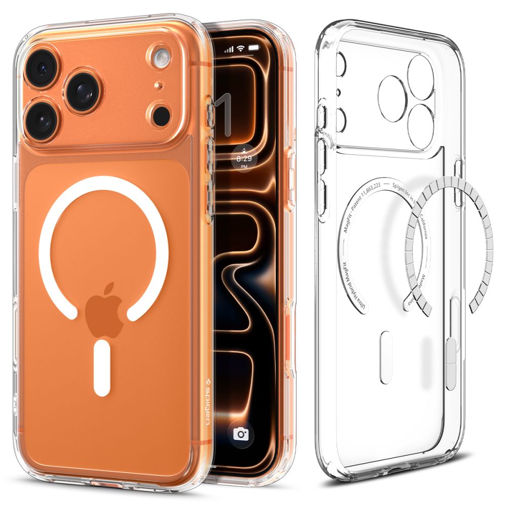 SPIGEN ümbris ULTRA HYBRID MAG compatible with MagSafe jaoks IPHONE 17 Pro clear valge