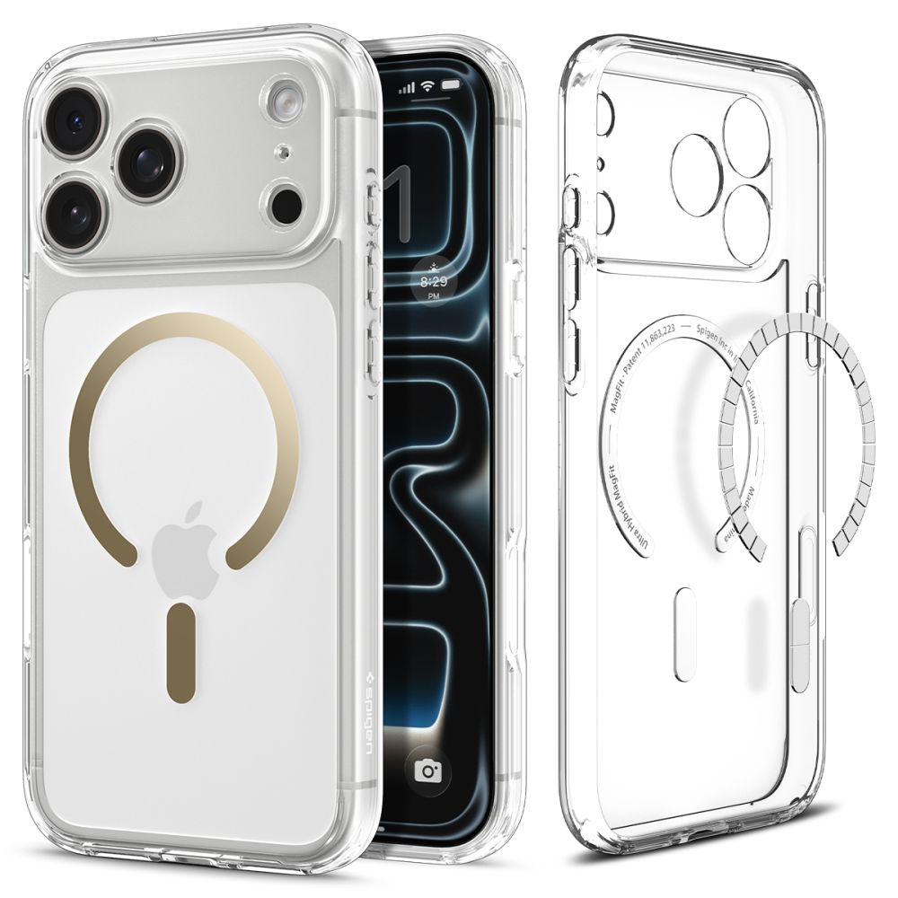 SPIGEN ümbris ULTRA HYBRID MAG compatible with MagSafe jaoks IPHONE 17 Pro Max clear kuldne