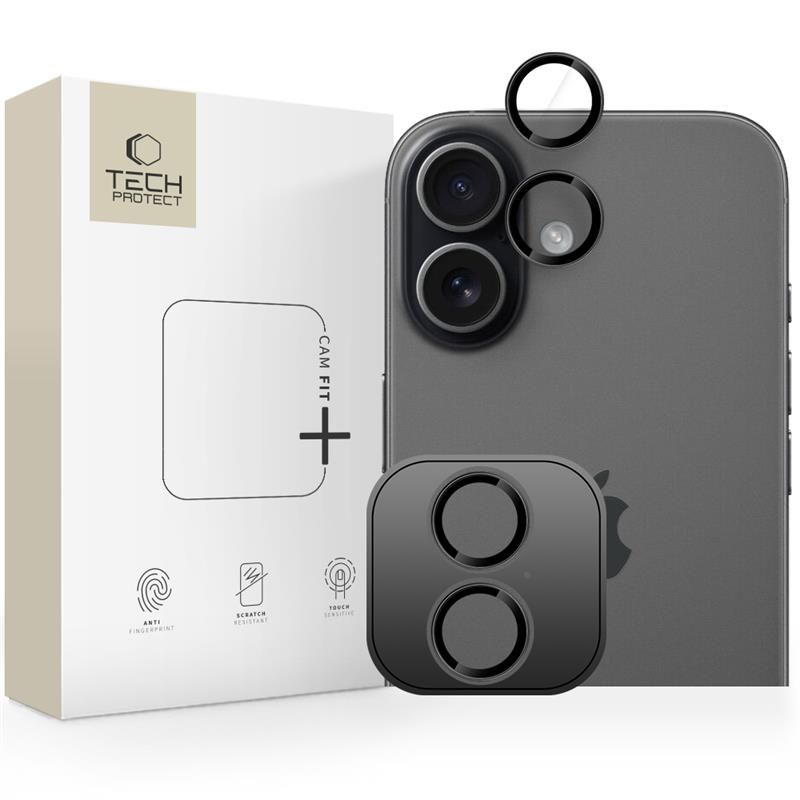 Tech-Protect Camring Fit+ Camera Cover jaoks iPhone 17 - Must