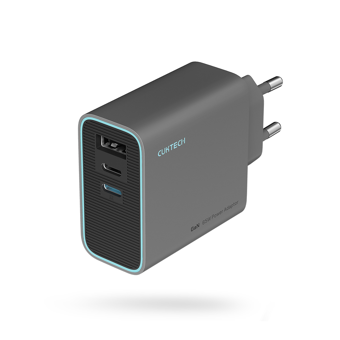 Cuktech CUKAD653EUGR 65W GaN Wall Laadija 2 x USB-C 1 x USB-A - hall