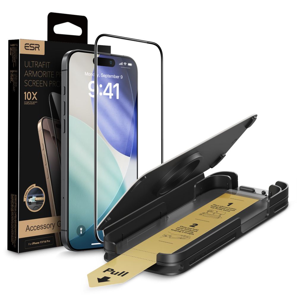 ESR UltraFit Armorite Pro Karastatud klaas jaoks iPhone 17 Pro Max - Clear