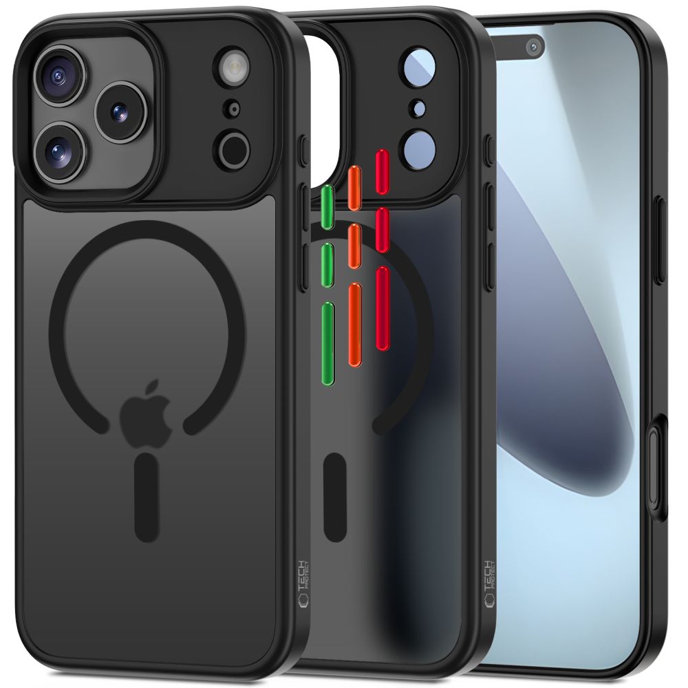 Tech-Protect MagMat XT 4-set MagSafe Ümbris jaoks iPhone 17 Pro - Matt Must