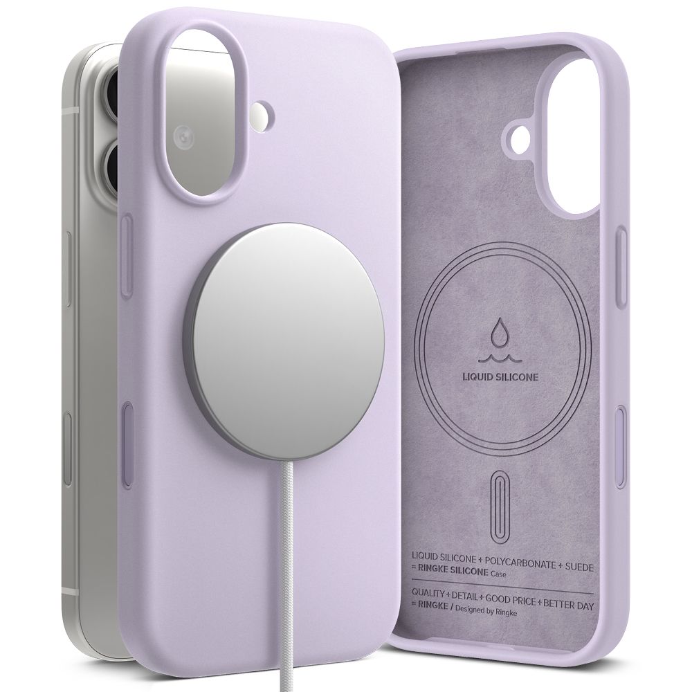 Ringke Silicone Magnetic MagSafe Ümbris jaoks iPhone 17 - Lilla