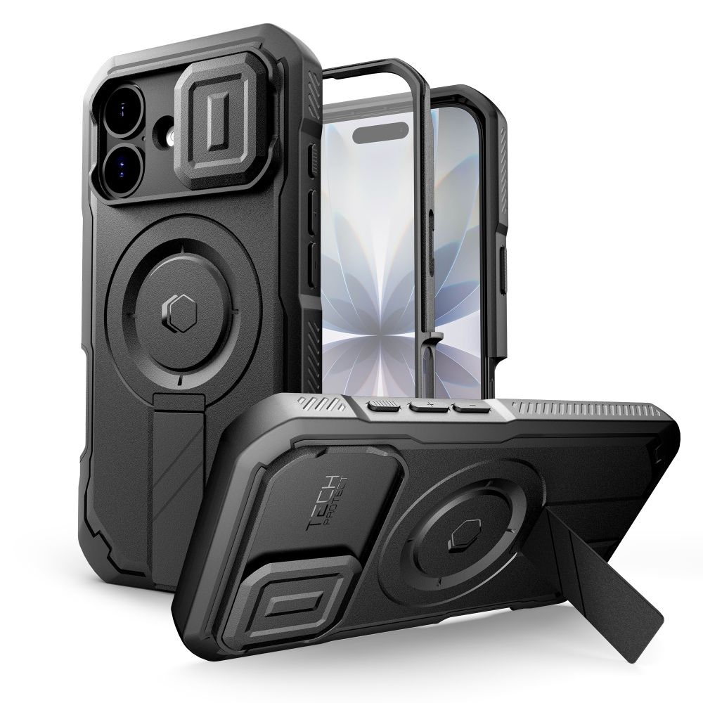 Tech-Protect Kevlar MagSafe ümbris jaoks iPhone 17 - must