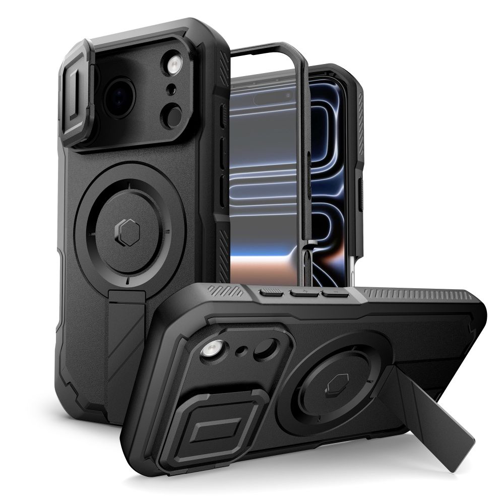 Tech-Protect Kevlar MagSafe ümbris jaoks iPhone 17 Pro - must