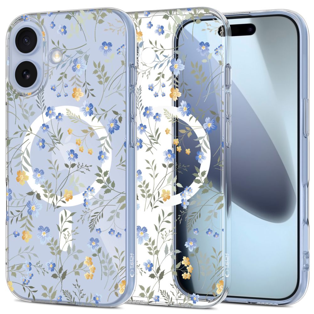 Tech-Protect FlexAir MagSafe Ümbris jaoks iPhone 17 - Daisies with Leaves