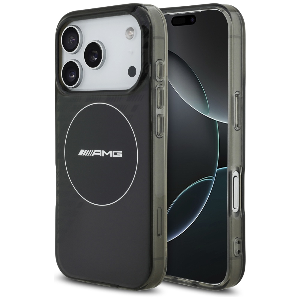 AMG двухслойный прозрачный дымчатый MagSafe чехол для iPhone 17 Pro - черный