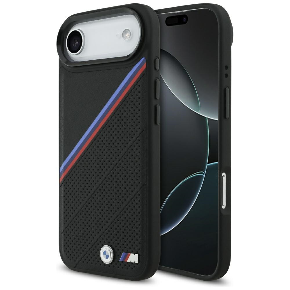 BMW M Tricolor Metal Logo MagSafe Ümbris jaoks iPhone 17 Air - Must