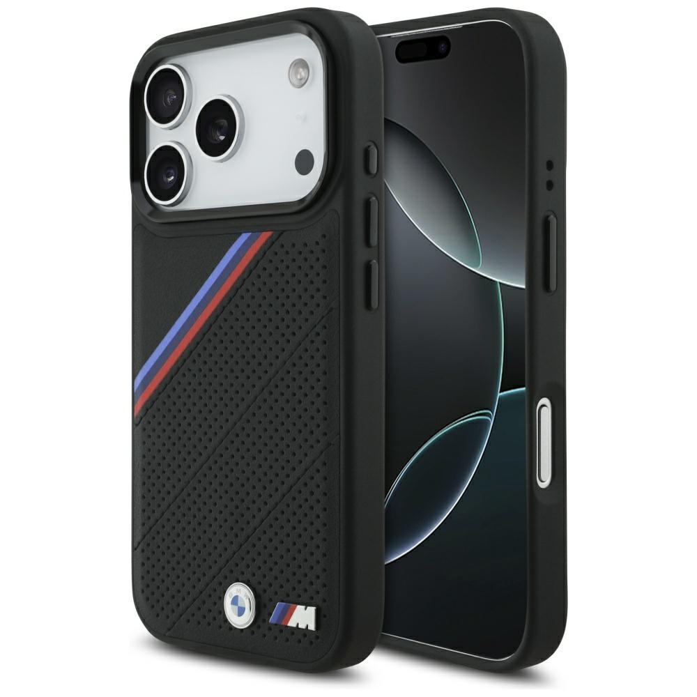 BMW M Tricolor Metal Logo MagSafe Ümbris jaoks iPhone 17 Pro - Must